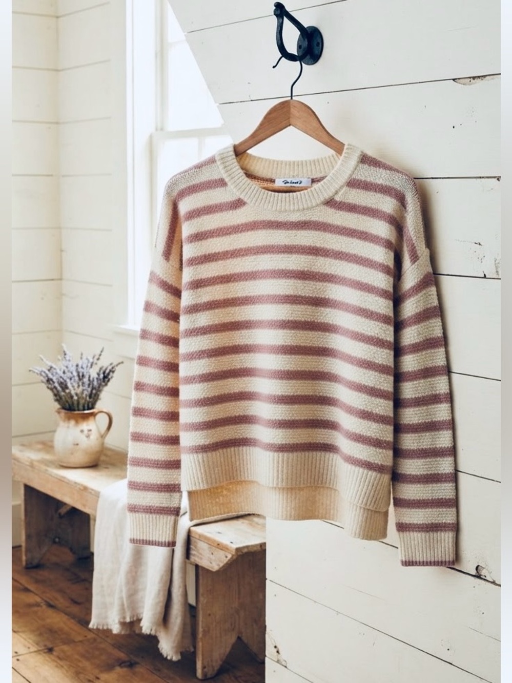 NWT MADEWELL XL STRIPED PICKFORD PULLOVER SWEATER